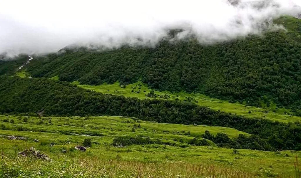 Valley of Flowers in winters horizontal view